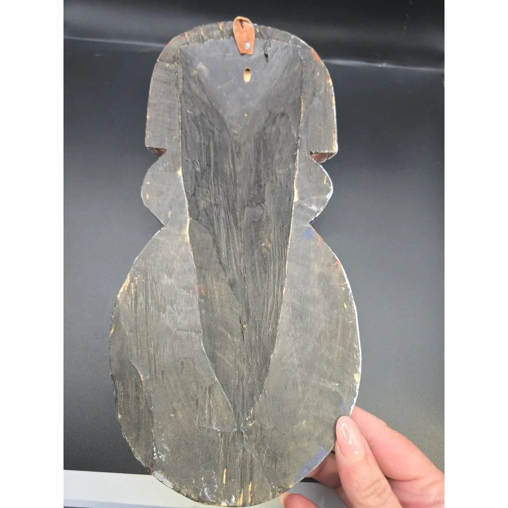 Hand Carved African Style Wooden Wall Mask 12